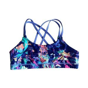 Girl C9 by Champion Size L 10/12 purple watercolor pullover sports bra polyester